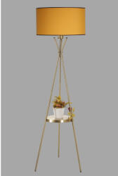 Opviq Elegáns mustáros állólámpa, 158 cm magas, fém ház, szövet sapka (24 cm hosszú, 45 cm mély) | E27 aljzat, max 40W | Stílusos világítás modern terekbe (87441-534LUN3688)
