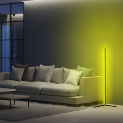Opviq Modern sárga állólámpa, 120 cm magas, alumínium ház, 600 lumen, A+ energia, 12 V-os adapter, be-/kikapcsoló, tökéletes otthoni és irodai dekorációhoz (86989-395NGR1106)