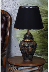 Opviq Elegáns fém asztali lámpa, arany és fekete, 20 cm szélesség, 54 cm magasság, E27 foglalat Max 40W | Stílusos világítás modern lakberendezéshez és irodákba (87341-687HMY2113)