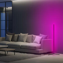 Opviq Modern lila állólámpa, 120 cm magas, alumínium ház, 600 lumen, 12 W, elektrosztatikus bevonat, C típusú foglalat, tökéletes otthoni és irodai dekorációhoz (86988-395NGR1105)