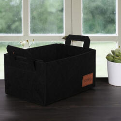 Aberto Design Stílusos fekete filckosár, 30 x 20 x 15 cm | 100%-ban tartós filc anyag | Tökéletes otthoni, irodai és tárolási megoldások szervezéséhez (85386-968HBR1130)