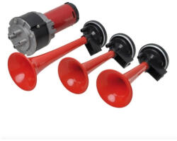 AUTOMAX Kompresszoros autós kürt 3 szólamú, fanfár, 12V (6131) - olaj