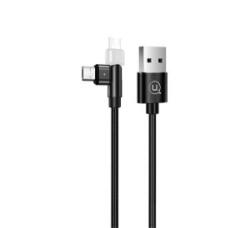 USAMS U60 adatkábel (USB - microUSB, 100cm, forgatható fej, LED jelzés) FEKETE (SJ478_MICROUSB_B) (SJ478_MICROUSB_B)