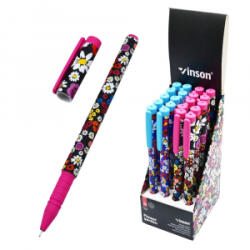 Vinson Golyóstoll kupakos, 0, 7mm Flower Garden vegyes test displ 20 db/display (A24) (A24)