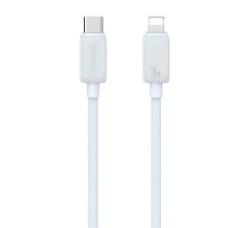 USAMS KY adatkábel (Type-C - lightning, 30W, gyorstöltő, 100cm) FEHÉR (SJ692USB02) - aqua