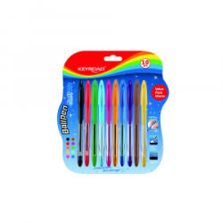 Keyroad Golyóstoll 0, 7 mm 10 db/bliszter vegyes színek (KR972056) (KR972056) - aqua