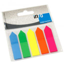 Info Notes Jelölőcímke 12x44mm, 5x25lap, nyíl, műanyag (2682-09) (2682-09)