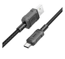 hoco. X94 adatkábel (USB - Type-C, 3A, gyorstöltő, 100cm, törésgátló) FEKETE (X94_UT_B)