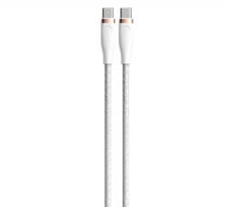 DEVIA STAR adatkábel (Type-C - Type-C, 60W, PD gyorstöltő, 150cm, cipőfűző) FEHÉR (EC320_W) (EC320_W)