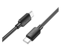 hoco. X96 adatkábel (Type-C - Type-C, 3A, 60W, PD gyorstöltő, 100cm) FEKETE (X96_TYPE_C_B)