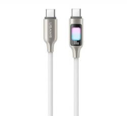 USAMS TC adatkábel (Type-C - Type-C, 100W, gyorstöltő, 100cm) FEHÉR (SJ750USB02_100) (SJ750USB02_100)