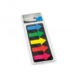 Info Notes Jelölőcímke 25x45mm, 5x25lap, műanyag nyíl kék zöld sárga narancssárga rózsaszín (2683-09) (2683-09)