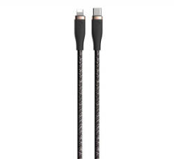 DEVIA STAR adatkábel (Type-C - lightning, 27W, 150cm, cipőfűző) FEKETE (EC418 BLACK) (EC418 BLACK)
