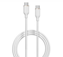 DEVIA JELLY adatkábel (Type-C - Type-C, 60W, gyorstöltő, 120cm) FEHÉR (EC632_W)