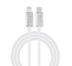 DEVIA adatkábel (Type-C - lightning, 27W, 3A, 150cm, cipőfűző) FEHÉR (EC654_W)