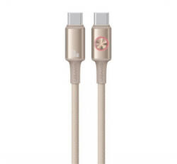 USAMS HUAN adatkábel (Type-C - Type-C, 60W, PD gyorstöltő, 120cm) TITÁNSZÜRKE (SJ752USB02) (SJ752USB02)