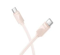 hoco. X114 adatkábel (Type-C - Type-C, 60W, PD gyorstöltő 3.0, 100cm) RÓZSASZÍN (X114_C_C_P) (X114_C_C_P)