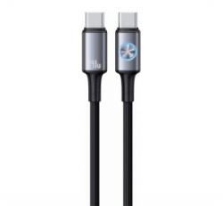 USAMS HUAN adatkábel (Type-C - Type-C, 240W, PD gyorstöltő, 120cm) SÖTÉTSZÜRKE (SJ751USB01) (SJ751USB01)