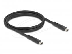 Delock Mini DisplayPort kábel 16K 60 Hz 80 Gbps 1, 5 m (81177) (81177) - aqua