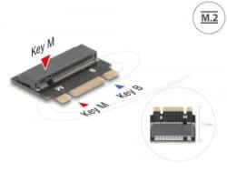 Delock M. 2 kulcs B+M apa - M. 2 kulcs M csatlakozó bővítmény adapter (64342)