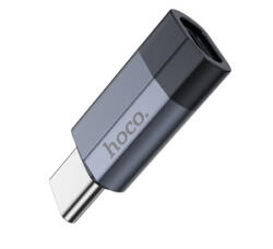 hoco. UA29 adapter (lightning aljzat - Type-C, OTG, adatátvitel és töltés) SÖTÉTKÉK (UA29_LIGHTNING_TYPEC)
