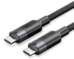 Vention USB-C 3.2/M, 1m, (fekete, Gen2, 10Gbps), kábel (TRGBF) - aqua