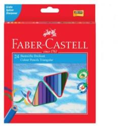 Faber-Castell Faber-Castell: ECO háromszögletű színes ceruza készlet hegyezővel - 24 db-os