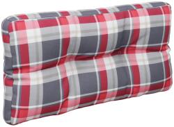vidaXL 2 db piros kockás szövet raklappárna 360702 (360702)