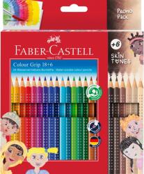 Faber-Castell Faber-Castell 1128199 Faber-Castell: GRIP színesceruza készlet 24 db-os csomag 6db test színu ceruzával