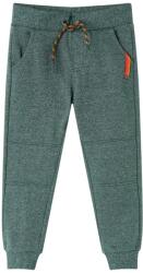 vidaXL Sötétzöld gyerek melegítőnadrág 92, 30°C-ig mosógépben mosható 12914 (12914)