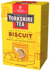 Taylors of Harrogate Yorkshire Biscuit Brew fekete tea, Taylors of Harrogate, 40 db külön-külön kicsomagolt teászacskó, 112g