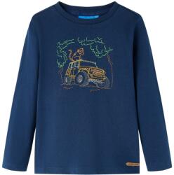 vidaXL Jeep vidaXL Print hosszú ujjú póló gyerekeknek, sötétkék, 128 (13022)