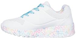 Skechers Skechers, Uno Lite - Lovely Luv műbőr sneaker, Fehér, Világoskék, 32 EU (314976L-WPTQ-32)