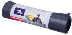 Ropack szemeteszsák, 240 l, 110 x 125 cm, 10 darab/tekercs, Fekete