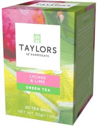 Taylors of Harrogate Zöld tea licsivel és lime Taylors of Harrogate, 20 zacskó, 30 gr