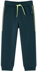 vidaXL Gyerek melegítőnadrág húzózsinórral Moss zöld 128, 30°C-ig mosógépben mosható 13422 (13422)
