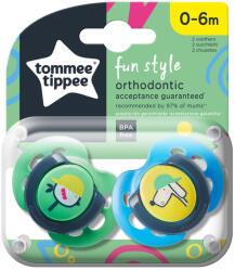 Tommee Tippee Ортодонтични залъгалки Tommee Tippee - Fun Style, Куче и Пиле, 0-6 m, 2 броя (TT.0083.004)