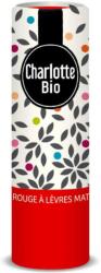 Charlotte Bio Ruj mat cu unt de shea, ulei de ricin si unt de jojoba Bio Rouge Royal, 3.5g, Charlotte Bio