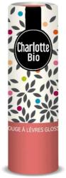 Charlotte Bio Ruj stralucitor cu unt de shea, ulei de ricin si ceara Bio Rosewood, 3.5g, Charlotte Bio