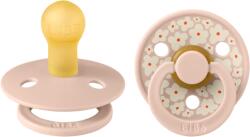 BIBS Set 2 suzete cu tetina rotunda din latex 0 luni+ Colour Studio Collection Flower Blush, 1 bucata, Bibs