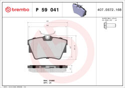 BREMBO Set placute frana BREMBO P59041