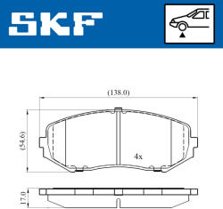 SKF Set placute frana fata SKF VKBP80417A