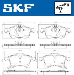 SKF Set placute frana fata SKF VKBP80043A