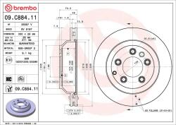 BREMBO Disc frana spate BREMBO 09. C884.11