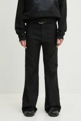 Heliot Emil pantaloni evazați bell-bottom pentru bărbați din bumbac cu elastan PPYA-SPM08W_99X (SS25.M.10.188.BLK01)
