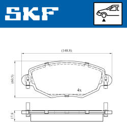 SKF Set placute frana fata SKF VKBP80390