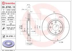 BREMBO Disc frana fata BREMBO 09.8760. 11