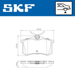 SKF Set placute frana spate SKF VKBP90001