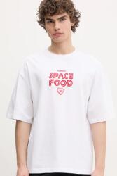 Fiorucci tricou din bumbac Space Food Print Relaxed Fit T-Shirt PPYA-TSM0HB_00X (U02SPTSH101CJ01WH03)