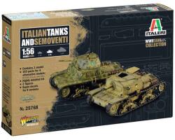 Italeri 1/56 Italian Tanks & Semoventi tank makett (25768I) - innotechshop